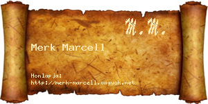 Merk Marcell névjegykártya
